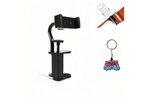 XHYdamile Black Guitar Phone Holder - Adjustable Mount for 6-10.5cm Thick Guitars/Ukulele,Sheet Music Holder, Ideal for Digit