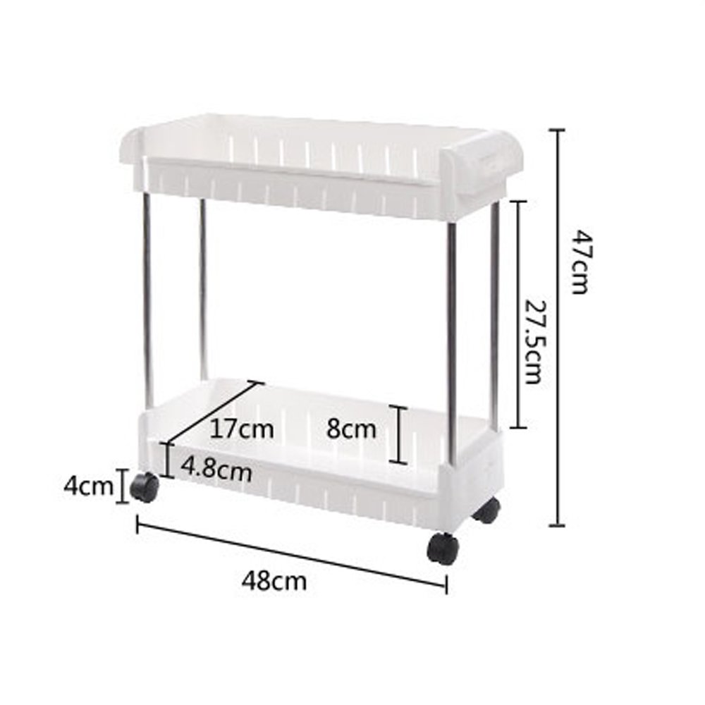 Utility Trolley Organization Serving Cart On Casters For Kitchen