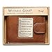 Christian Art Gifts Genuine Leather Wallet for Men Plans For You with Brass Inlay – Jeremiah 29:11 Bible Verse Quality Classic Leather Spice Brown RIFD Blocking Bifold Wallet Christian Gifts for Men