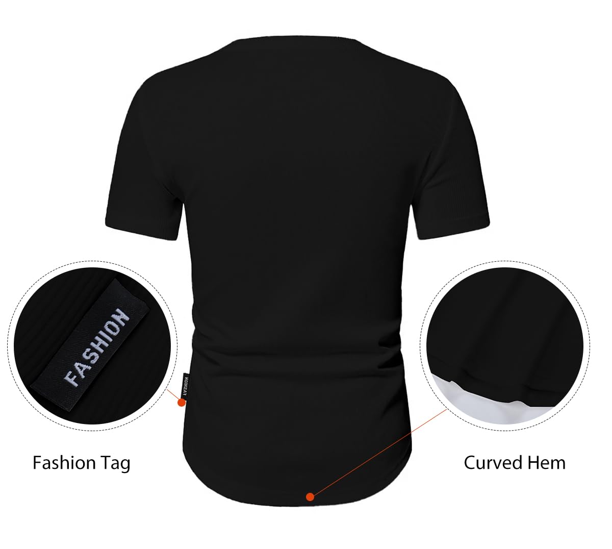 JMIERR Men's Muscle Slim Henley Shirts Crewneck Longline T-Shirt Gym Workout Athletic Shirt Tees with Button