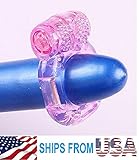 Waterproof Sex Toys Adult Men Vibration Collars Delay Premature Ejaculation Lock Fine Butterfly Cock Penis Ring, Pink