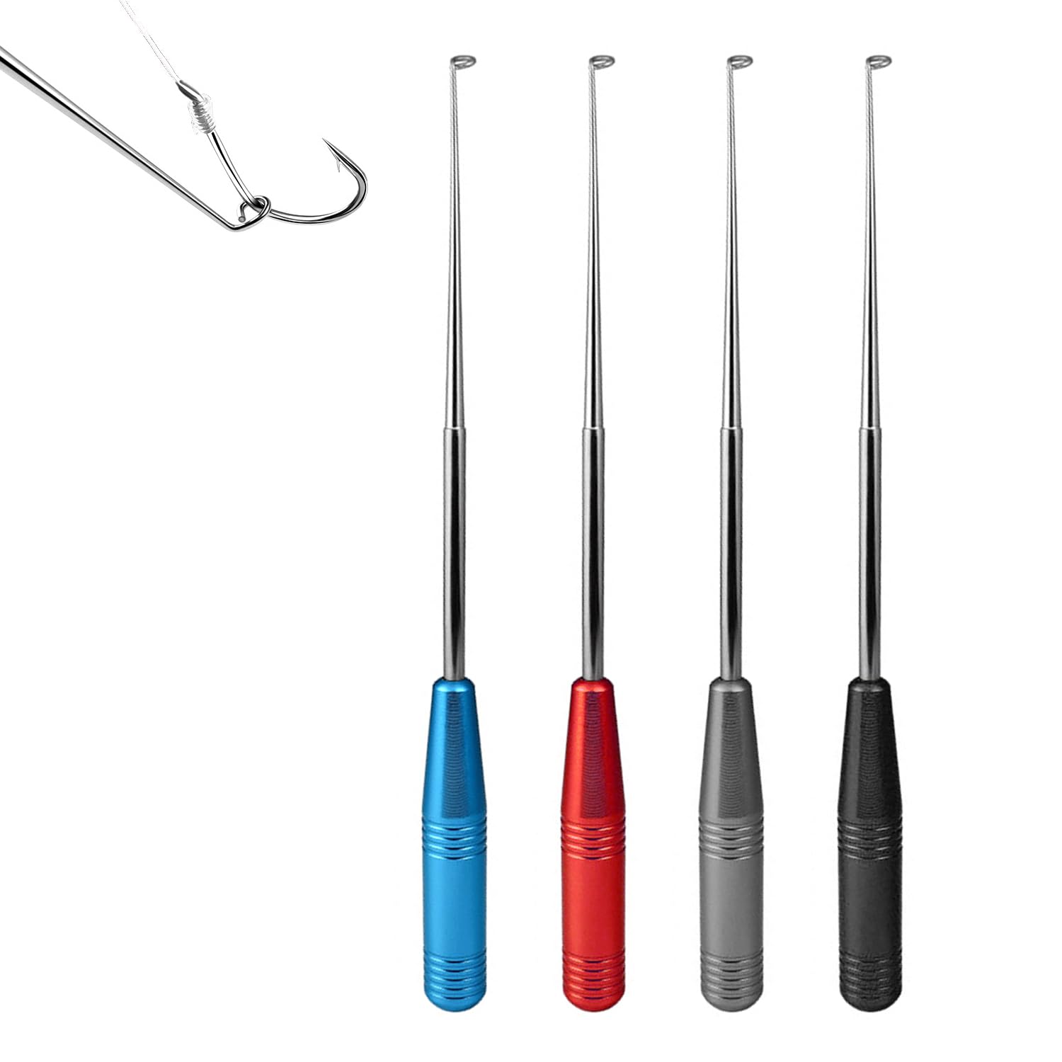 4PCS Stainless Steel Portable Hook Remover - Fishing Accessories & Tools for Sea & Rock Fishing