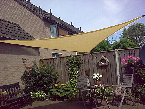 Shade&Beyond Shade Sail Triangle 12’x12’x17′ UV Block Sand Sunshade Sails  ...