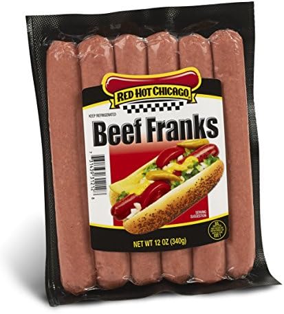 Red Hot Chicago Beef Franks 9 lbs. 72 count