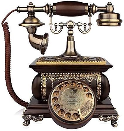 Amazon 固定電話 アンティーク電話ヨーロッパヴィンテージ樹脂コード付き電話ロータリーダイヤルレトロ電話クラシックホーム固定電話固定電話 固定 電話 電話 携帯電話 おもちゃ