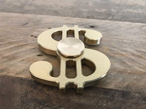 Spizzy | Gold Plated Metal Dollar Sign Fidget Spinner | Helps Focus and Relieves Anxiety, ADD, ADHD, EDC and PTSD | Heavy and Spins for 4 Minutes