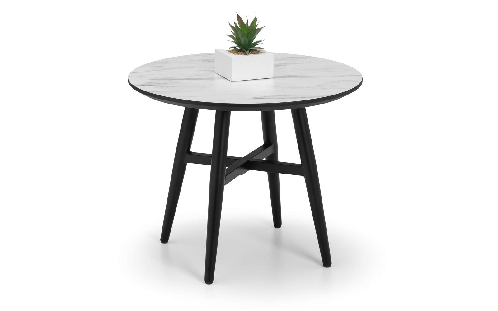 Julian Bowen Firenze Lamp Table - White Marble - Luxurious and Modern Accent Table for Any Room