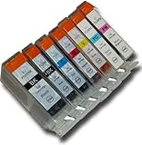 7 Chipped Compatible Canon PGI-5 & CLI-8 Ink Cartridges for Canon Pixma MP970 Printer