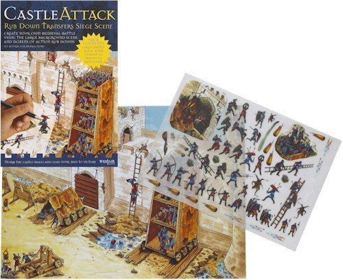 Castle Attack - Rub Down Transfers - Medieval Castle Siege Scene by ToyMarket
