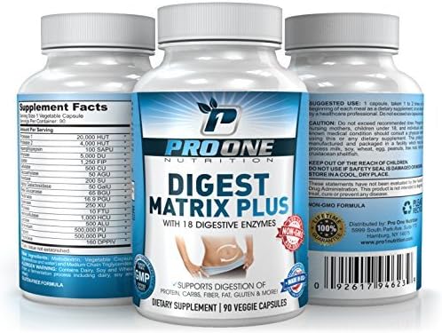 Digest Matrix Plus Digestive Enzyme Advanced intestinal Support Supplement w/Protease for Natural Nutrient Absorption & Immune Boost Relief from Constipation Bloating