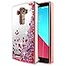 LG G4 Case with [Tempered Glass Screen Protector], NageBee Quicksand Waterfall Liquid Floating Glitter Flowing Sparkle Bling Luxury Clear Soft TPU Case for LG G4 (Rose Gold)