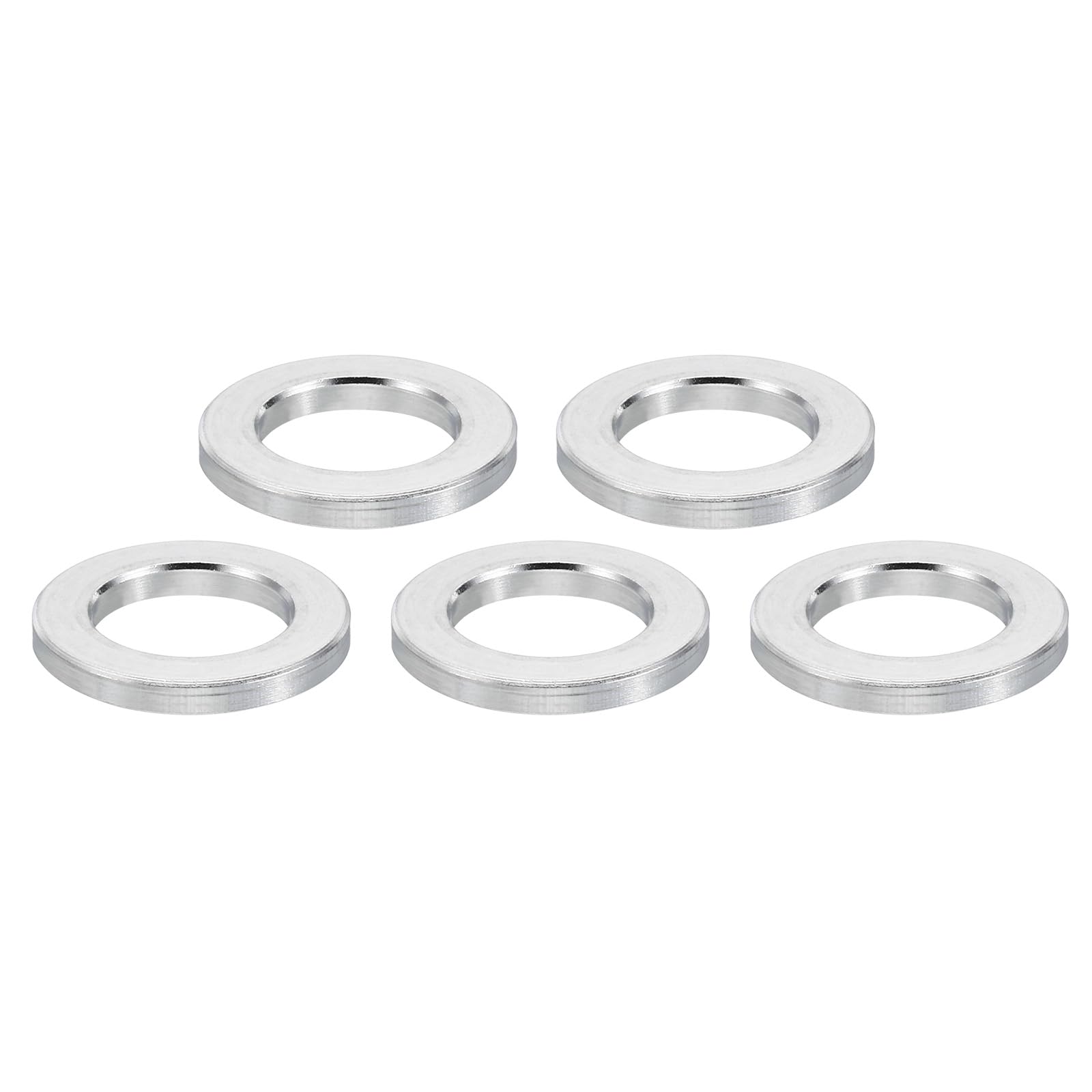 PATIKIL M12 Aluminum Spacers, 5 Pcs Metal Spacer Aluminum 12.5mm ID x 20mm OD x 3mm L Aluminum Spacer Screw Standoff Round for 1/2inch or M12 Screw Bolts