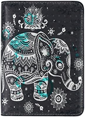 Elephant Genuine Leather Passport Case Holder Cover Protector for Travel