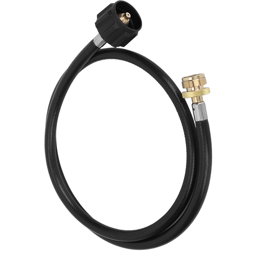 TOPINCN 1.2M Long Hose Flexible Metal Rubber Propane Gas Hose Sealing Tank Adapter Converter Pipe for Camping Stove BBQ Grill
