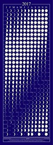 Equinox 2017 Moon Phase Calendar - Lunar Calendar - Moon Calendar - Beautifully Silk Screened