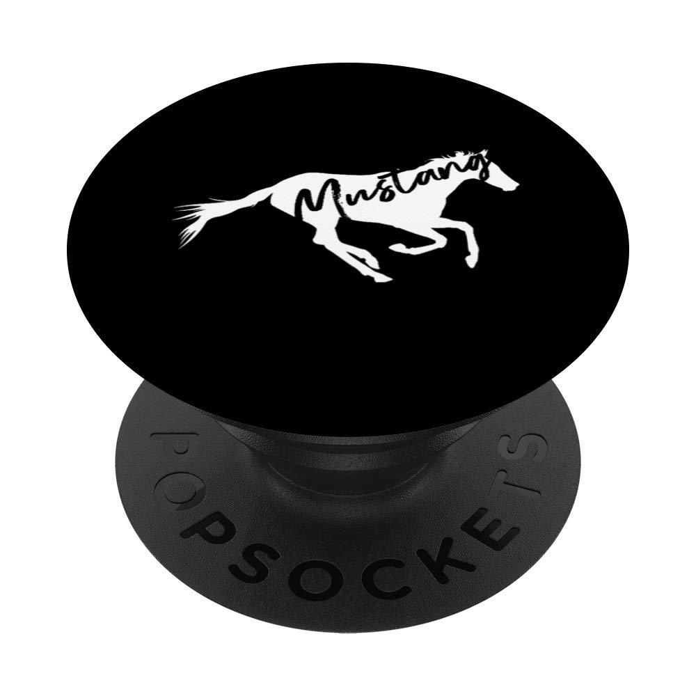 Running Wild Mustang Horse Breed Lover Silhouette PopSockets Swappable PopGrip