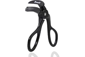 ELESDA Eyelash Curlers, Plastic Eyelash Curler with Silicone Refill Pads Premium Cute Small Eye Lash Curler for No Pinching Lash Curler Makeup Tool for Women Girls- Black