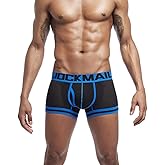 JOCKMAIL Men's Underwear Boxers Mesh Panties - Male Underpants with Boxer Short