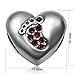JMQJewelry Graduation Birthstone Birthday January Mother Red Heart Love Womens Beads Charms Jewelry Christmas Sister Footprints Fits Pandora Bracelets