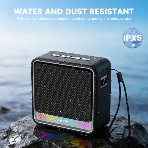 AOC ACS2311 Caixa de Som Portátil, Caixa de Som Bluetooth, à Prova d'Água IPX5, 12 Horas de Reprodução,Som Limpo e Potente, Emparelhamento Estéreo Sem Fio, Ideal para Casa e Viagens