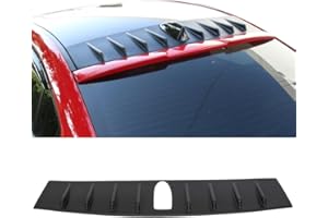 Roof Shark Spoiler Fits 2015-2019 Subaru WRX | V Style ABS Painted Black Rear Deck Lip Wing Bodykits by IKON MOTORSPORTS