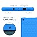 MoKo Case for All-New Amazon Fire 7 Tablet (7th Generation, 2017 Release Only) - [Honey Comb Series] Light Weight Shock Proof Soft Silicone Back Cover [Kids Friendly] for Fire 7, BLUE