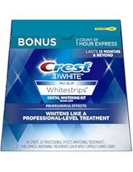 Crest 3D White Professional Effects Whitestrips Whitening Strips Kit, 22 Treatments, 20 Professional Effects + 2 1 Hour Express Whitestrips