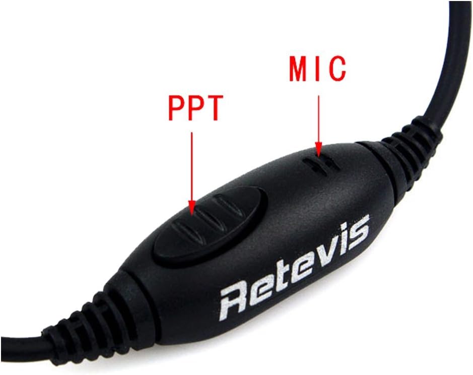 Retevis Two Way Radio Earpiece with Mic Noise Cancelling Headset for Retevis H-777 RT21 RT22 RT68 Baofeng UV-5R UV-82 BF-F8HP Walkie Talkies (1 Pack): Electronics