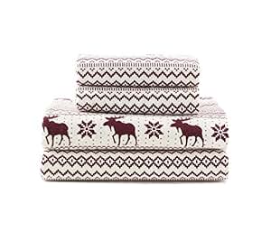 Amazon.com: Living Quarters Heavy-Weight Moose Fair Isle ...