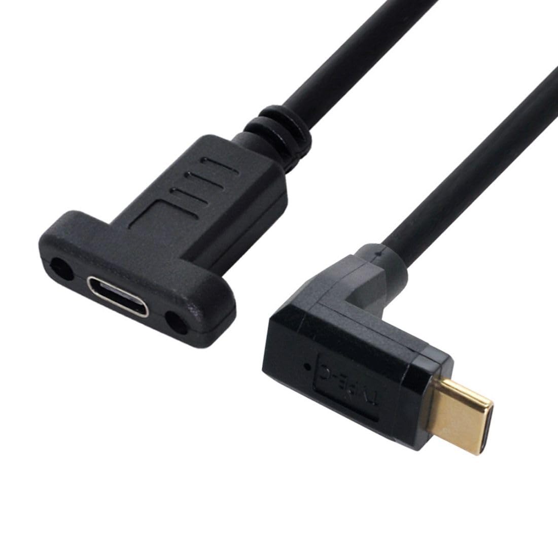 chenyang CY USB C Extension Cable,USB 3.1 Type C Male to Female 90 Degree UP Angled Extension Data Cable 30cm