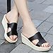 Sneeyid Women's Fashion and Comfortable Slip-On Lightweight Platform Wedge Simple Slide Sandals