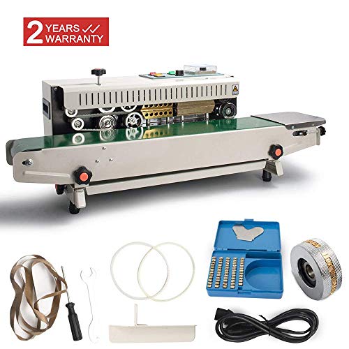 DPL Automatic Continuous Sealing Machine Food Sealer Horizontal Auto Impulse Sealer Machine Plastic Sealer Food Grade Packing (Renewed)