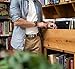SlideBelts Men's Classic Belt - Custom Fit (Mocha Brown Faux Leather with Gunmetal Buckle, One Size)