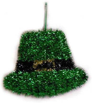 St Patricks Day Leprechaun Hat Deluxe Tinsel Hanging Decoration