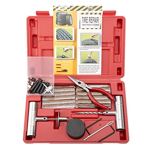 image for DEDC 65pcs Heavy Duty Flat Tire Repair Kit for ATV Tires Truck Tires R
