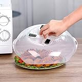 Magnetic Microwave Splatter Guard Cover, 2019 Newest Upgraded,Hover Magnetic functional,Anti-Splatter Plate Lid with Steam Vents Cover | Dishwasher Safe BPA Free | 11.5 Inch