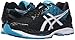 ASICS Men's Gel Nimbus 18 Running Shoe, Black/White/Island Blue, 9.5 M US