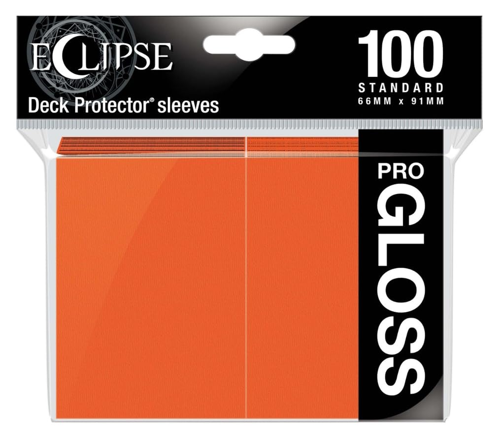 Ultra Pro - Eclipse Gloss Standard Sleeves 100 Pack - Pumpkin Orange