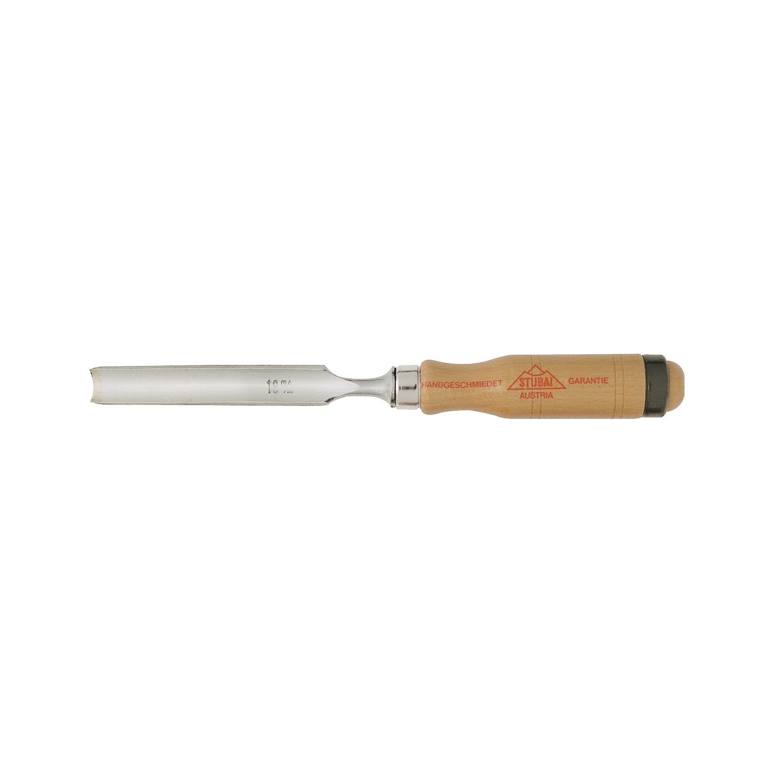 Stubai 360003 Firmer Gouge Chisel with Wooden Handle, Silver/Beige, 10 mm