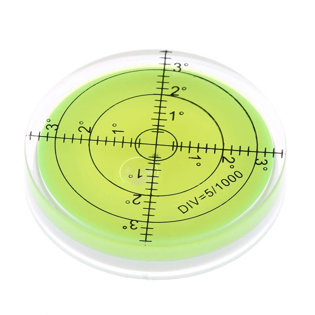 XMLEI Convenient and Lighter Circular Bubble Leveler Tool, Spirit Level Measuring Instruments Universal Protractor Leveler Tool （60X12mm）