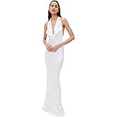 Norma Kamali Women's Halter Drape Bias Gown