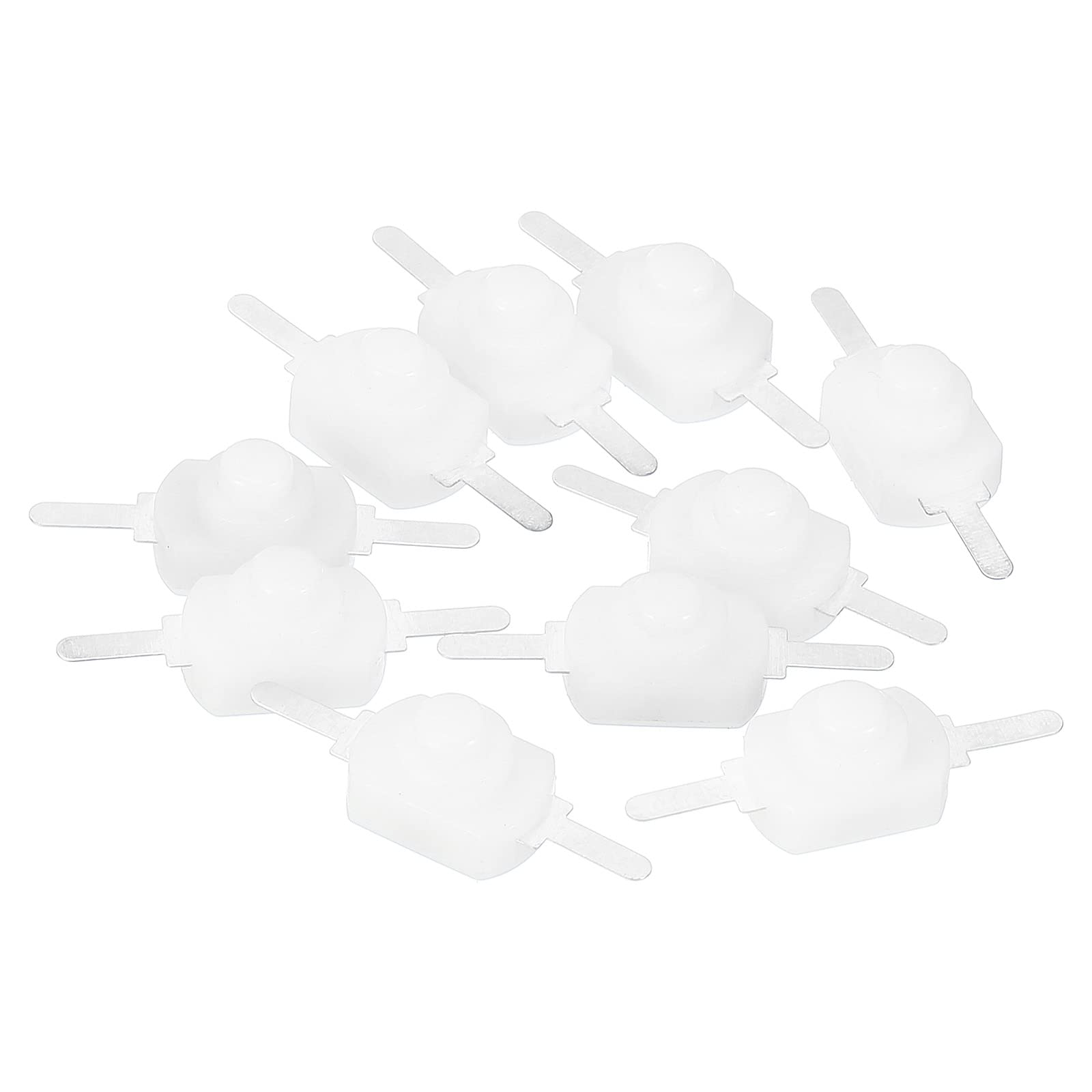 PATIKIL Latching Push Button Switch, 10 Pcs Straight Pin On/Off Self-lock DC 30V 1A Micro Control Switch for Flashlight Light Lamp Wall Outlet DIY, White
