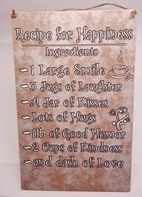 Monsety Receta Para La Felicidad Cocina Decoracion De Pared Adorno