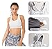 QUEENIEKE Women's Medium Support Strappy Back Energy Sport Bra Cotton Feel Size S Color Angle White
