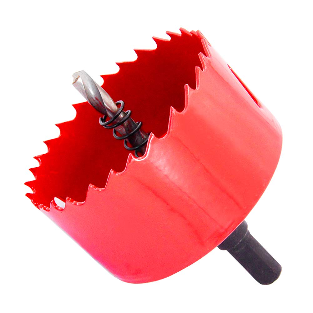 Hole Saw Drill Bit LAIWEI HSS Hole Cutter with Arbor for Wood,PVC Board and Plasterboard(3"(75mm Hole Saw)) — image 1