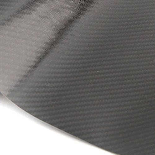 PEATOP Carbon Fiber Vinyl Wrap 5D High Gloss Bubble Free Air Release Big Texture Sheet Roll Film (4" x 6") as Sample