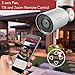 [PTZ & Auto Track] xmartO 1296p HD Wireless Pan Tilt WiFi Security Camera w. 2-Way Audio, 80ft IR Night Vision & Flood Light, 8X Digital Zoom (Works standalone or NVR, SD Card& Cloud Storage & Alexa