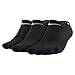 NIKE Women's Performance Cushion No-Show Training Socks (3 Pairs), Black/White, Medium