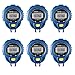 Pgzsy 6 Pack Multi-Function Electronic Digital Sport Stopwatch Timer, Large Display with Date Time and Alarm Function,Suitable for Sports Coaches Fitness Coaches and Referees
