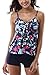 ALove Women's Floral Tankinis Sets with Boyshorts Two Piece Swimsuit Blue 10